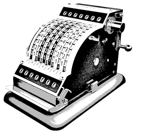 Calculating machine from 1960s